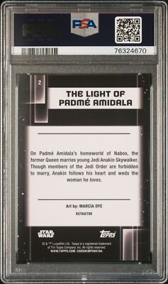 2021 TOPPS CHROME STAR WARS GALAXY REFRACTOR #2 THE LIGHT OF PADME