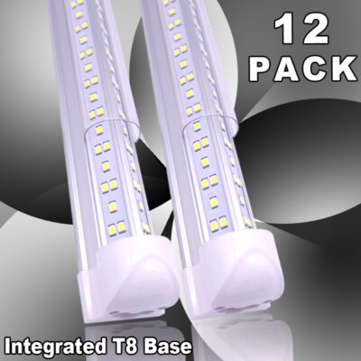 12/48PC T8 8FT LED Tube Lights 144W 8Foot LED Shop Garage Warehouse Light Fixtur