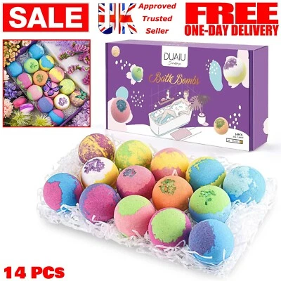 ‎MAYLAWN Bath Bombs Gift Set 14-Pieces Handmade Fizzy Bubble Bath Bombs Vegan New