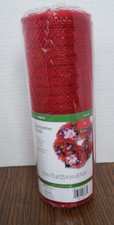 Flora Craft Decorative Mesh 10 x 10 Yard Red Mesh Ribbon Roll RS496