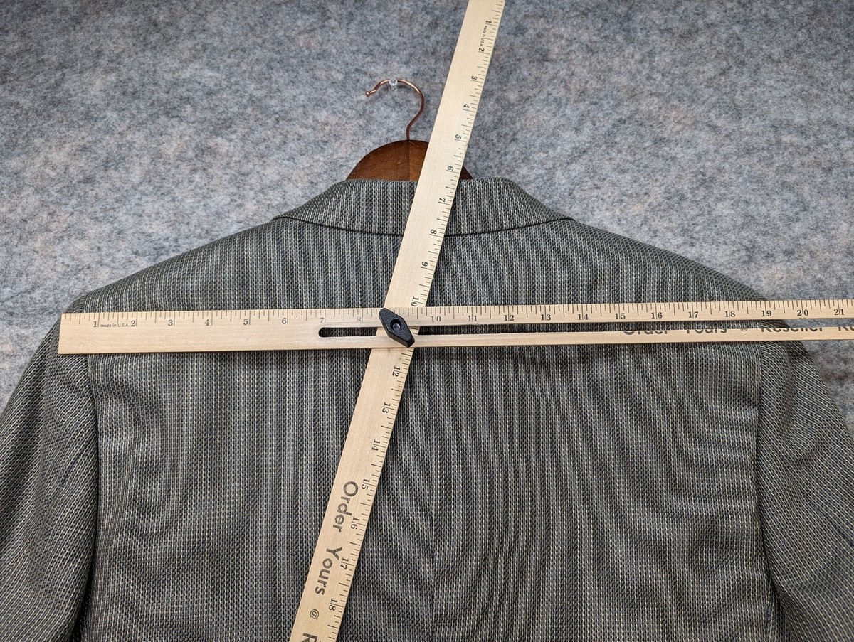 Barneys New York Suit Jacket Mens 52 Gray Silk Wool Blend Blazer