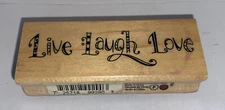 Inkadinkado Live Laugh Love Wood Mounted Stamp Card Making Scrapbooking Crafts