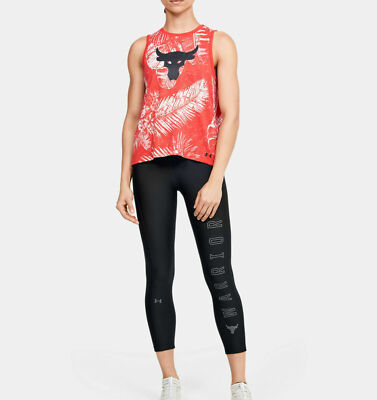 Under Armour Women's Project Rock Aloha Camo Tank Top (Versa Red