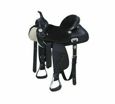 Synthetic Western Saddle, Barrel Racing Horse Saddle Size:10"-18.5".