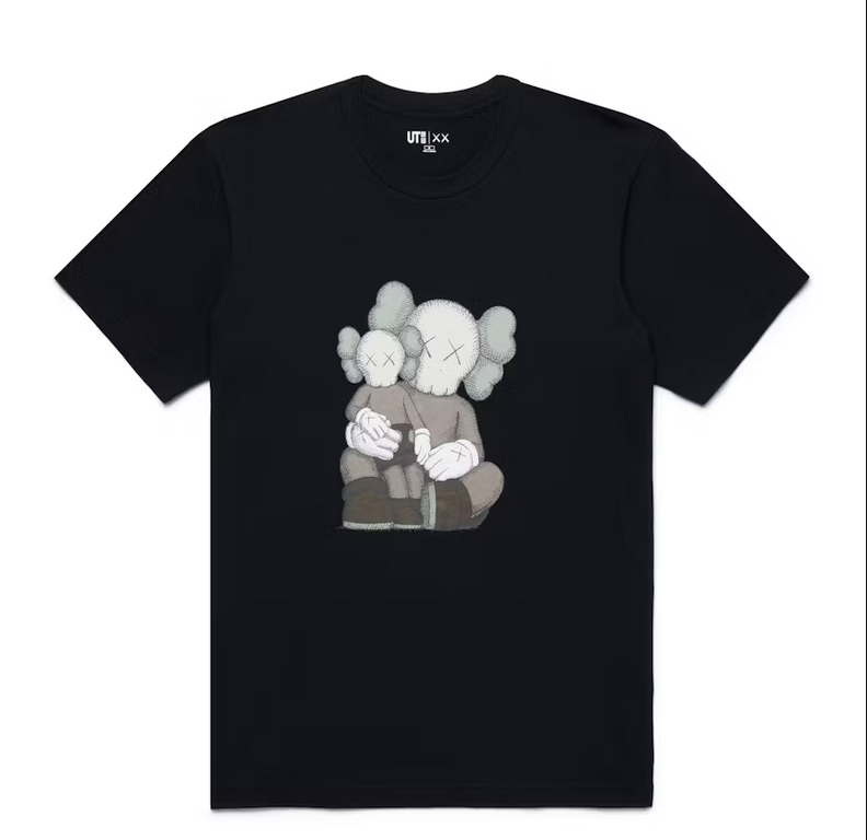 KAWS x Uniqlo UT Short Sleeve Graphic Black T-shirt (Style 467775