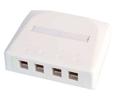 CommScope/Tyco/ AMPINNERGY Surface Mount 4-Port Telecom Modulator Alpine White