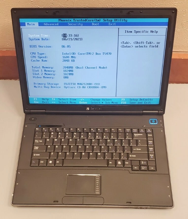 GATEWAY E-475M 15.6" Intel Core 2 Duo T5470 2GB RAM 120GB HDD WIFI  LINUX  - Image 4 of 4