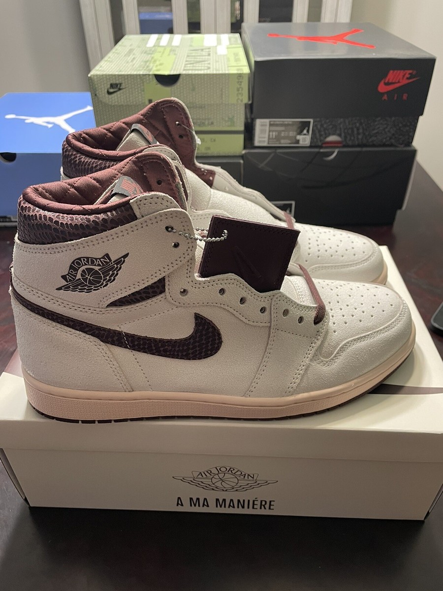 Size 11 M - Jordan 1 High OG x A Ma Maniere White Men