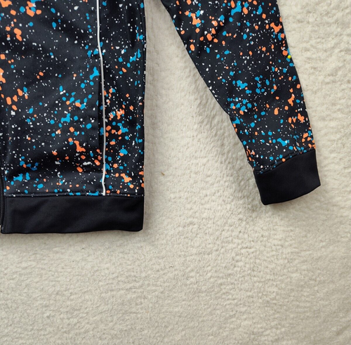 Under Armour Women Girls Sweatshirt Medium Black Painted 100% Polyester Full Zip - Picture 5 of 17