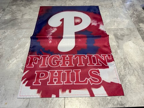 MLB Philadelphia Phillies Tie-Dyed Garden Flag 2 Sided Premium Yard Flag. - Picture 1 of 2