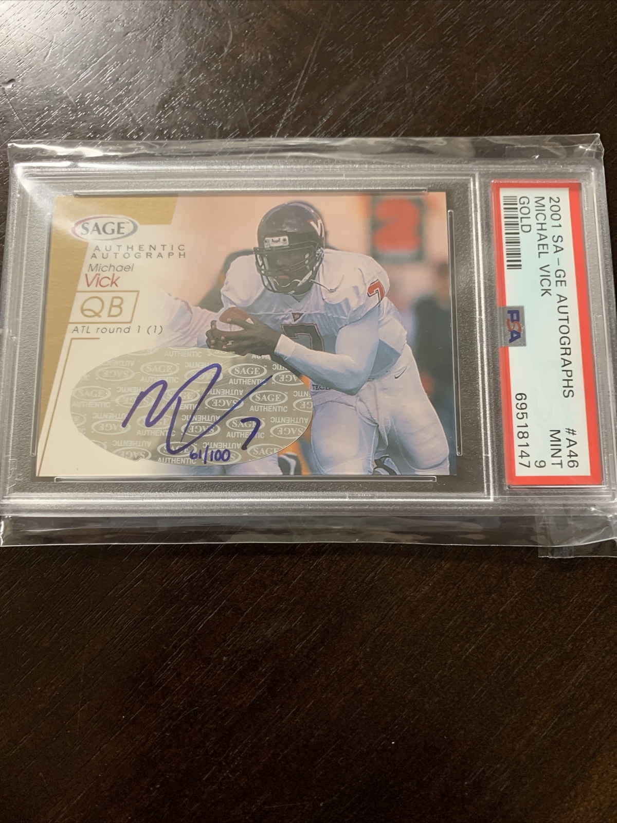 Michael Vick SA-GE Autographs #A46 Gold