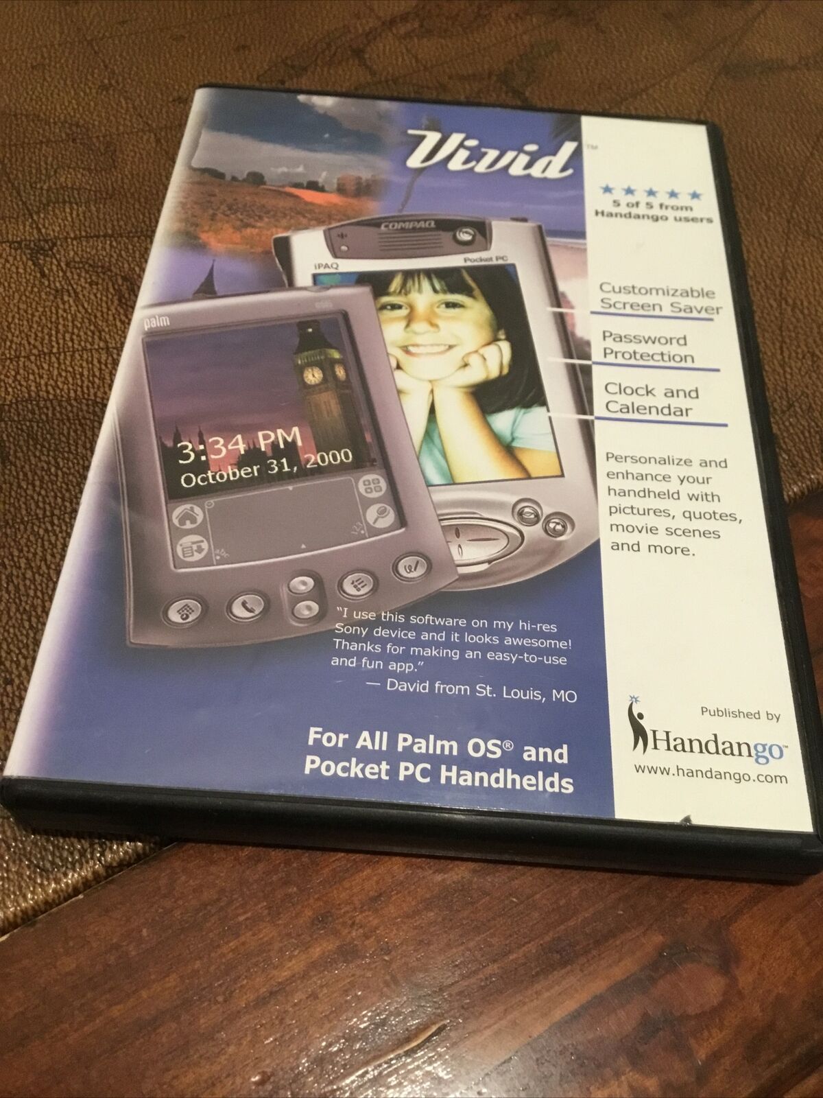 Handango Vivid CD-ROM Palm Pilot