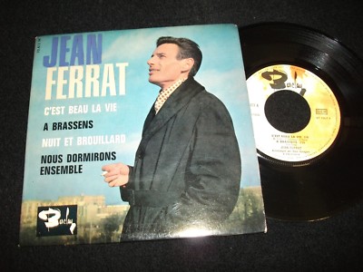 JEAN FERRAT>C'EST BEAU LA VIE >RARE 7'' Vinyl~France Pressing~BARCLAY 70.613M