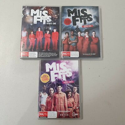 Misfits Series 1 2 3 DVD Region 4 Mis Fits, UK Comedy Season 1-3