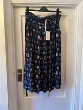 Image of New PS Paul Smith Dark Navy Printed Retro Design Skirt, UK12/44