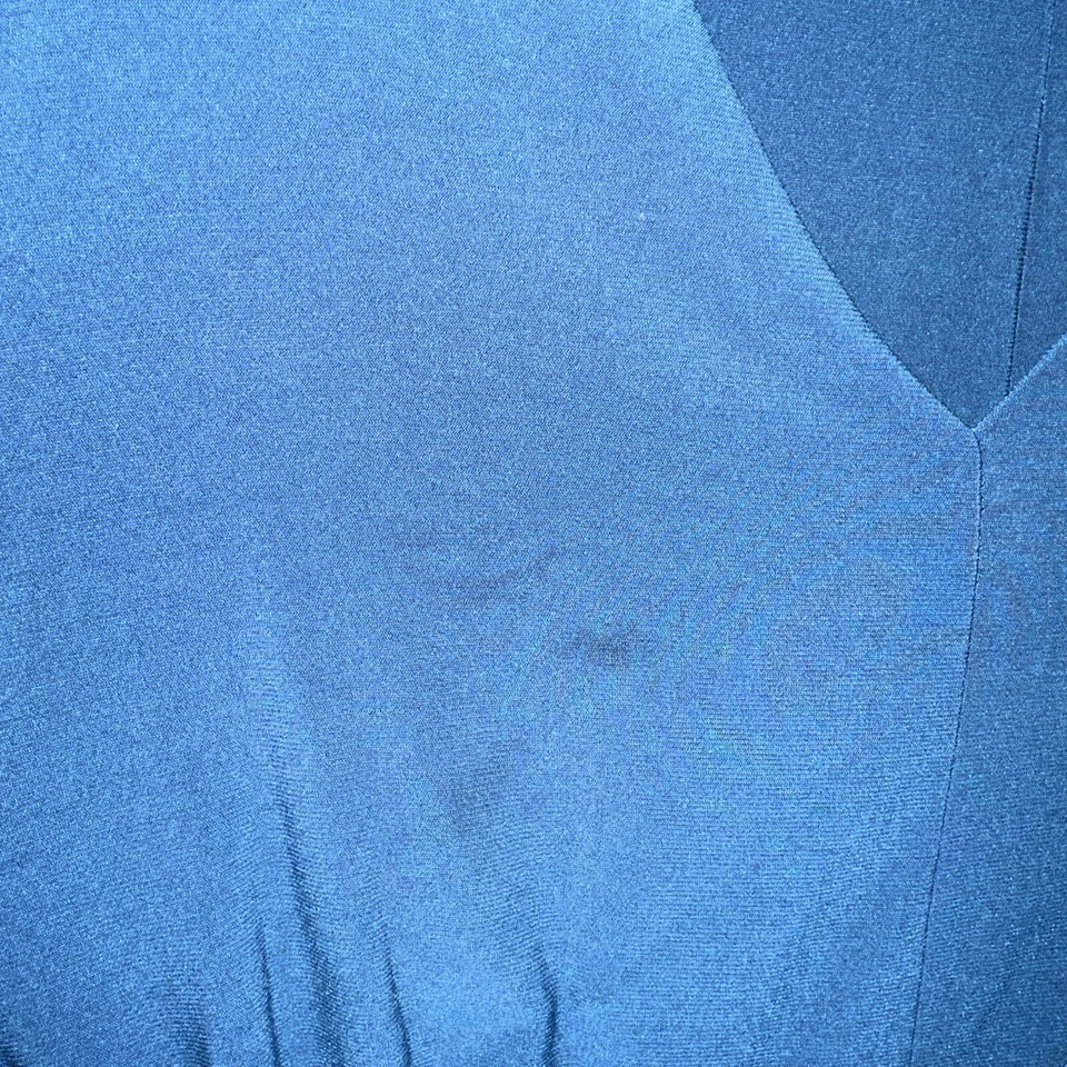 Vestido de mujer NY Collection Plus verde azulado acanalado plisado manga 3/4 poli spandex talla 18 Foto 4 de 4