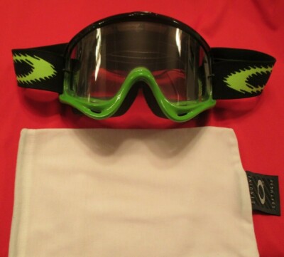 OAKLEY GOGGLES VINTAGE MOTORCYCLE MX KAWASAKI TEAM GREEN W CLEAR