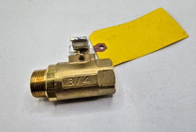 Brass Ball Valve 3/4'' Female Full Port 600WOG NPT 0.66'' Internal Tube 1.02'' Ext