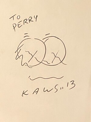 Kaws Drawing on paper (Handmade) signed and stamped Ink. | eBay