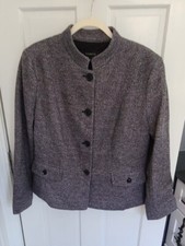 NWT Talbots Gray Tweed Jacket Size 16