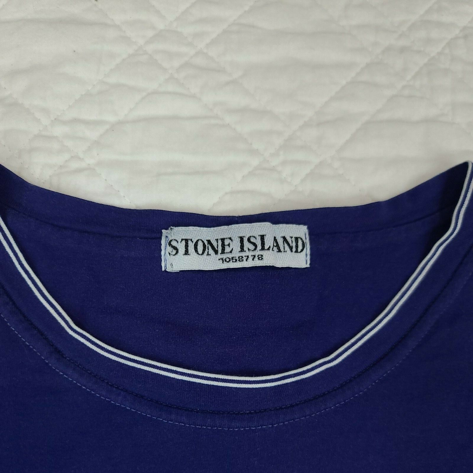 VTG Stone Island Womens Purple Logo Crop Top Sing… - image 5
