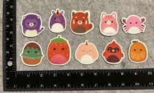 Lot of 10 Assorted Squishmallow Cute Animal Stickers