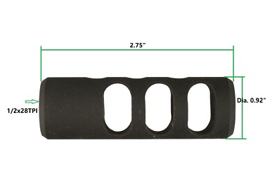 Ruger 1022 10/22 Stainless Steel Competition Muzzle Brake 1/2x28 Thread