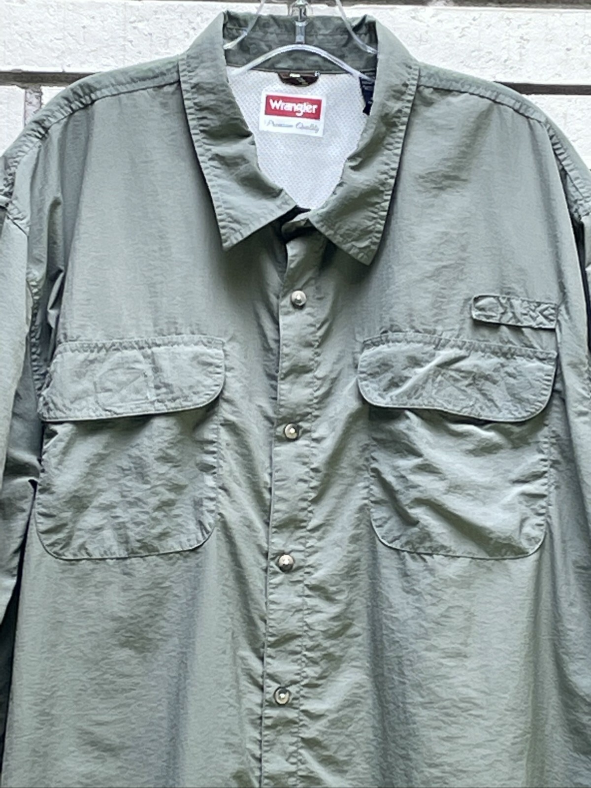 Wrangler Outdoor Fishing Shirt Pockets Pole Loop Mesh Men's 3XT | eBay
