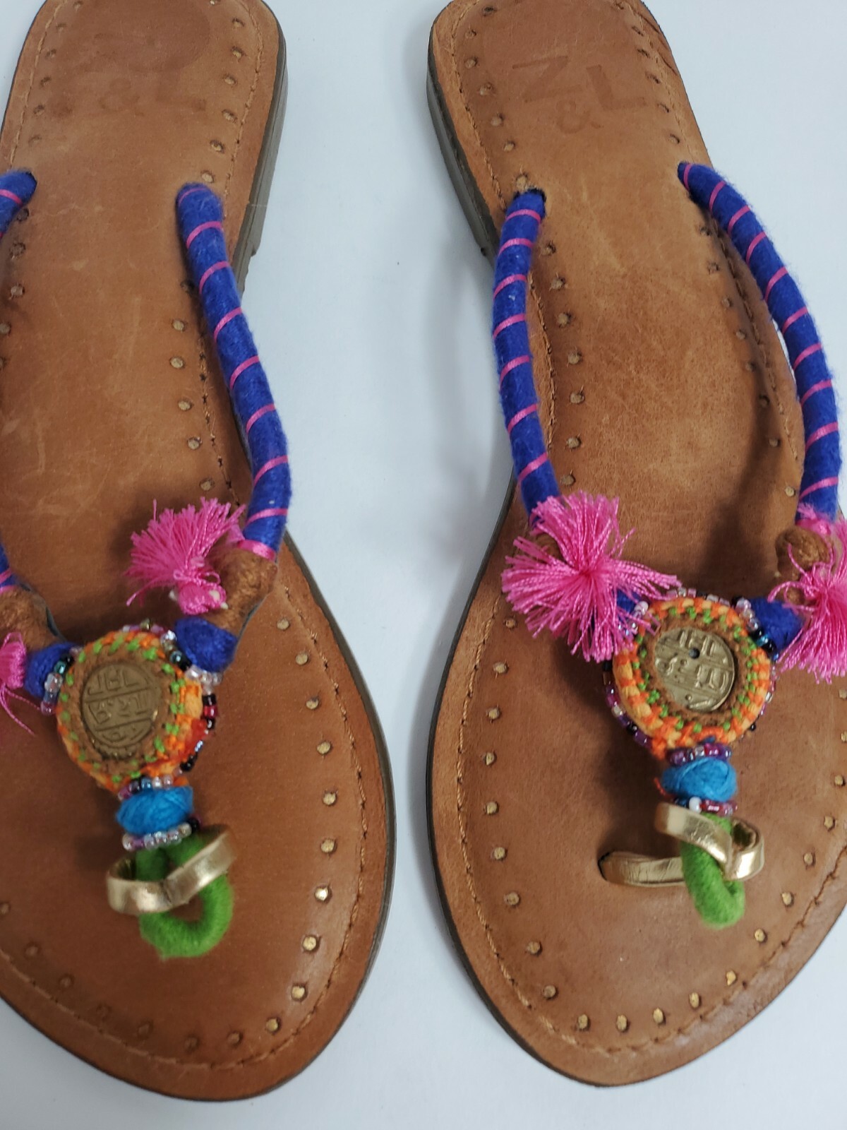 Z&L Women's Size 5.5M EU36 Slide Thong Flip Flop Sandals Made in India
