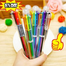 Multi-color 6 in 1 Color Ballpoint Pen Ball Point Pens Kid Office 1x