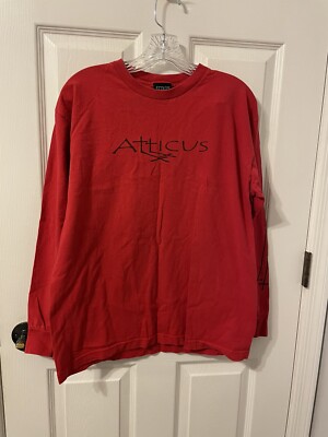 Vintage Atticus Y2K Spellout Long Sleeve Shirt Size L UK