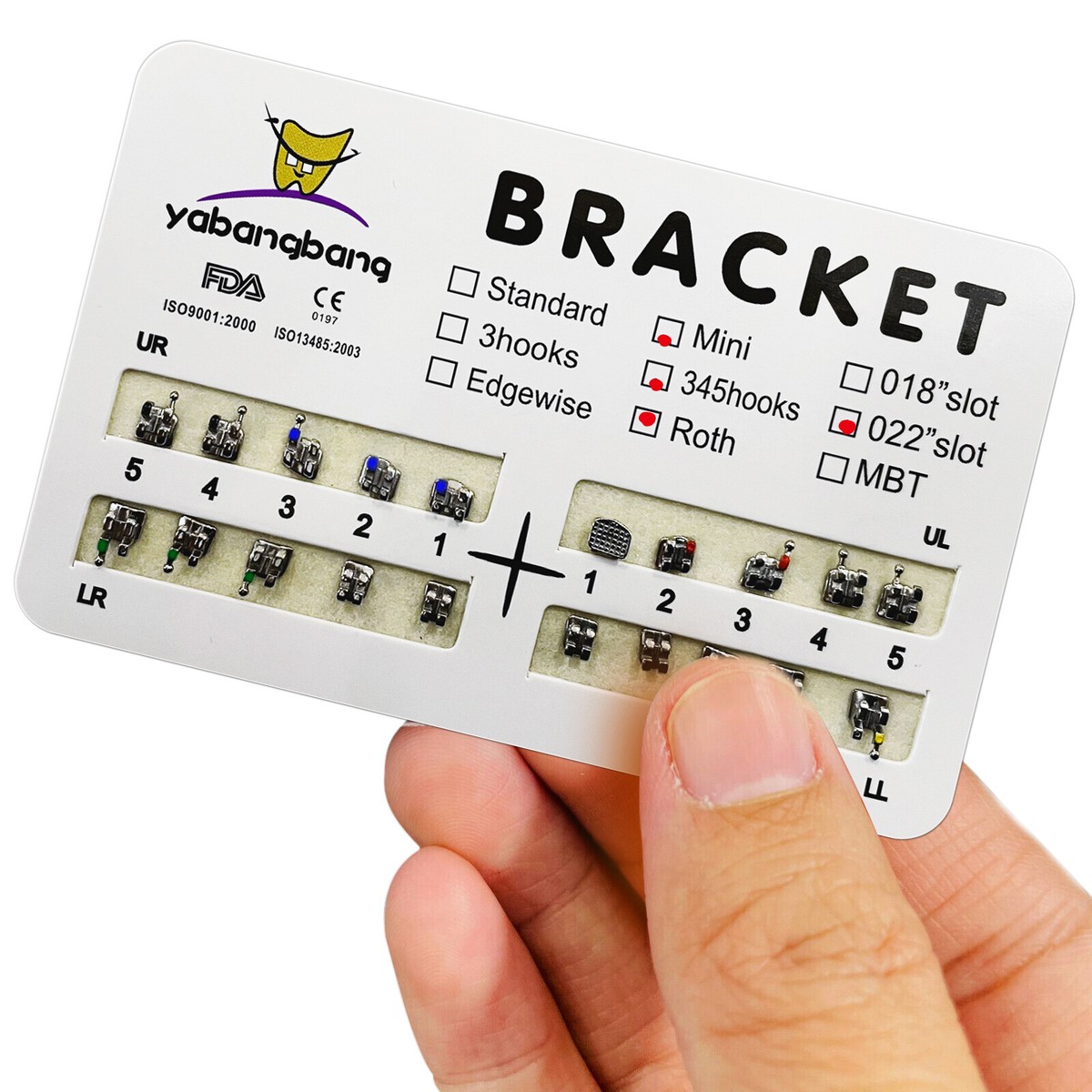 Bracket Roth 022 Slot 3-4-5 20 Confezioni Staffe Ortodontiche AZDENT Standard Roth - Slot 0.022", Ganci 3-4-5, In Metallo Set Staffette Ortodontiche Azdent - Foto 7
