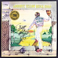 Elton John Signed Autograph Goodbye Yellow Brick Road Album Record w/ JSA COA