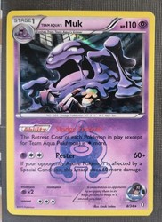Team Aqua's Muk 8/34 Holo Rare XY Double Crisis