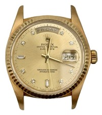 Rolex Day-Date 18038 18K Yellow Gold Diamond Dial 36mm Watch Head