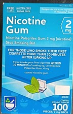 Nicotine Gum 2mg 100pcs Coated Ice Mint Flavor Exp 04/2026