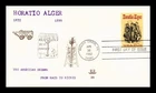 US COVER HORATIO ALGER AUTHOR RAGS TO RICHES STORIES FIRST DAY ISSUE