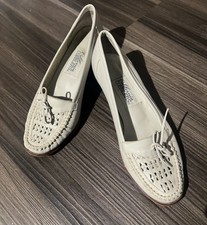 California Cobbler Vintage 70s Loafer Wooden Heel Leather Cottage Core Clean SZ7