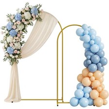 Metal Arch Backdrop Stand 2 Set 7.2FT/6FT , Gold Wedding Arch Frame 7.2FT 6FT