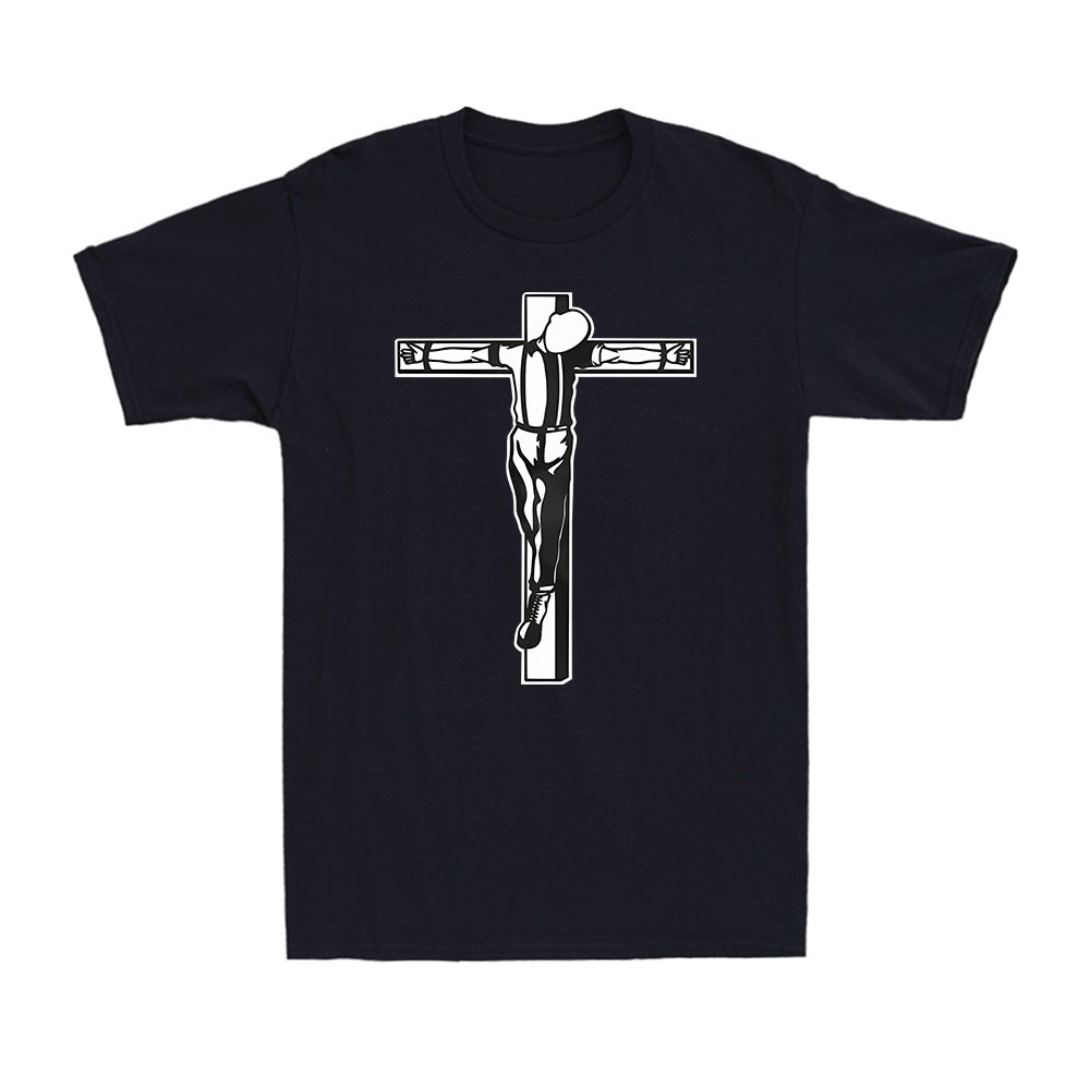 Crucified Skin head Oi Punk Vintage Novelty Funny Gift Men's Cotton T-Shirt