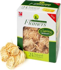 Flamers Firelighters - 24 Units Natural Fire Lighters for Wood Burner Firepit B 0.38 per lighter