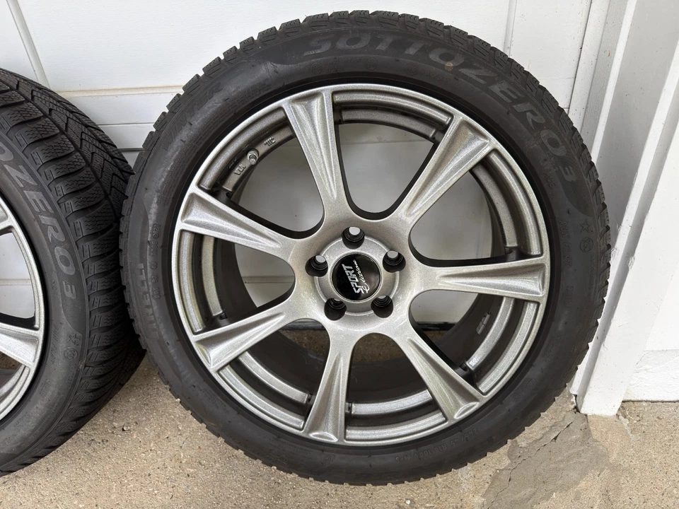 4 Mercedes 245/45R18 Winter Sottozero  w/Wheels & TPMS - Image 3 of 4