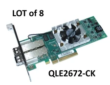 *LOT of 8* Qlogic QLE2672 16Gb 2-Port Fibre Channel High Profile with 16GB SFP