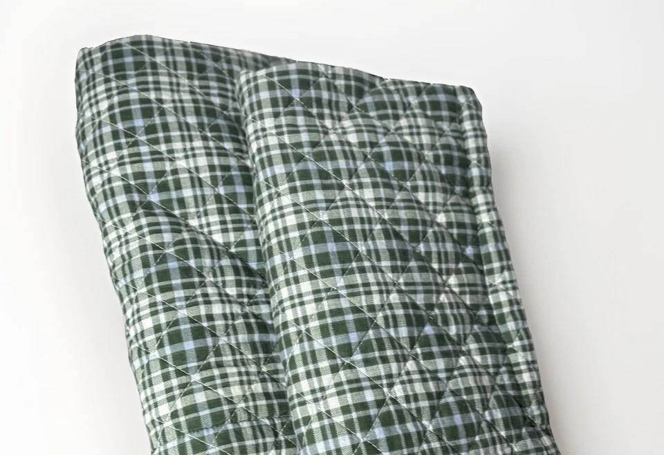 Laura Ashley 2/26x26 Green Blue Plaid Preppy Euroshams Vintage Old Money - Image 2 of 4