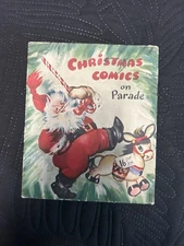 Empty Vintage 1940's Christmas Card Box for Display Santa Toy Horse