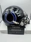 Jonathan Taylor Signed Inscribed For The Shoe FANATICS Mini Helmet W/ COA