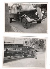 Man with  Old Lorry Reg JNP1919 2x Vintage Photographs c1960