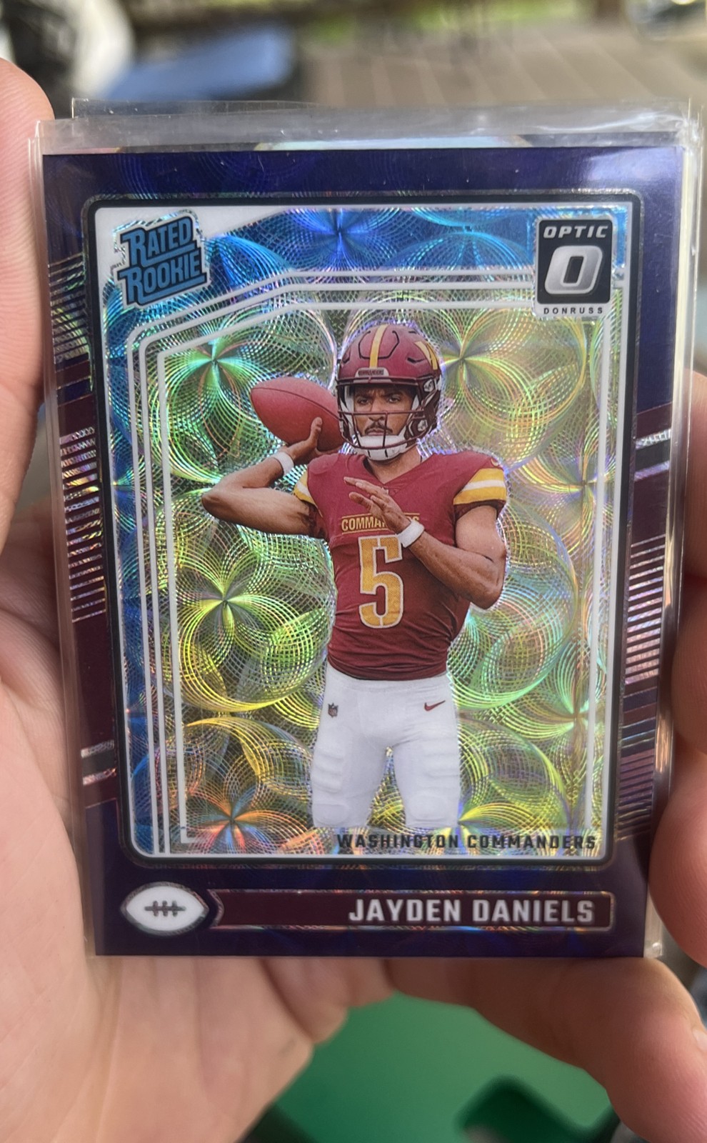 2024 Panini Donruss Optic - Rated Rookie Jayden Daniels #248 Purple Scope (RC)