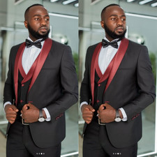 Prom Wedding Men's Suit Shawl Lapel Tuxedo Jacket Banquet Formal Outfits 2Pcs