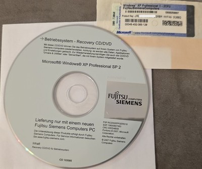 Microsoft Windows XP Professional  Deutsch , Fujitsu-Siemens gelabelt